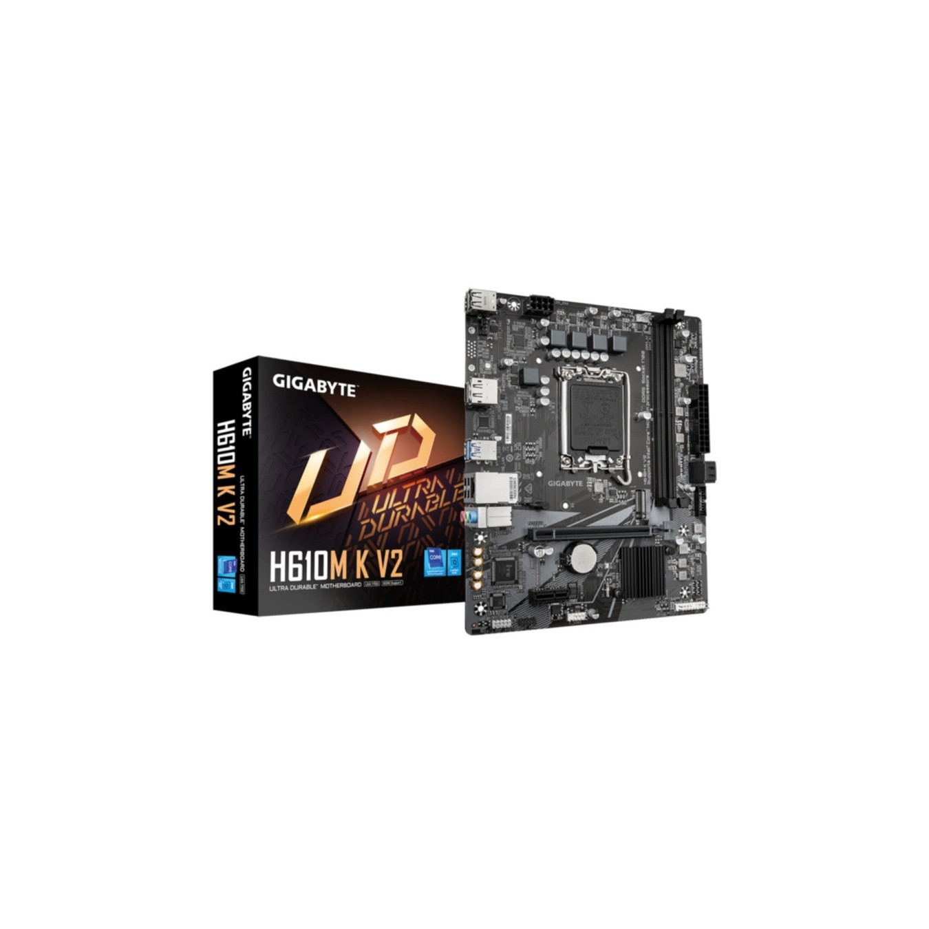 GIGABYTE GA-H610M K V2 - LGA1700 Micro-ATX Motherboard, DDR5, 2 DIMM, 128GB Max — Buy in Cyprus with Fast Delivery