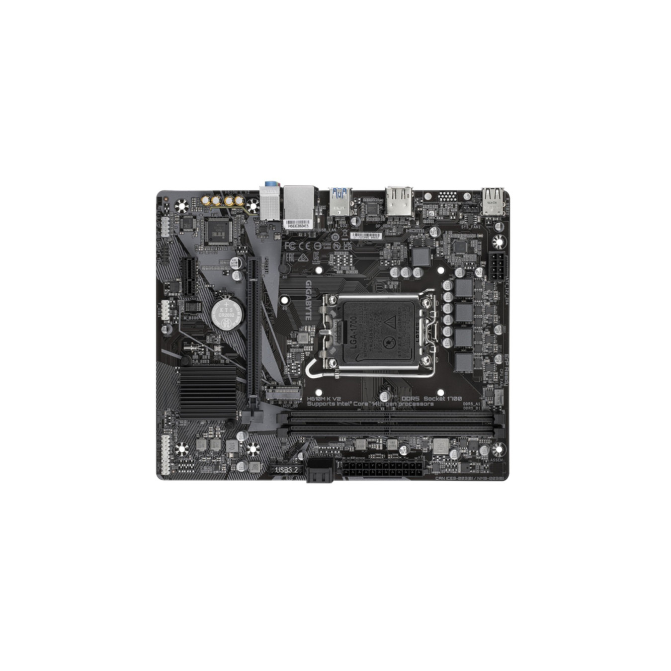 GIGABYTE GA-H610M K V2 - LGA1700 Micro-ATX Motherboard, DDR5, 2 DIMM, 128GB Max — Buy in Cyprus with Fast Delivery