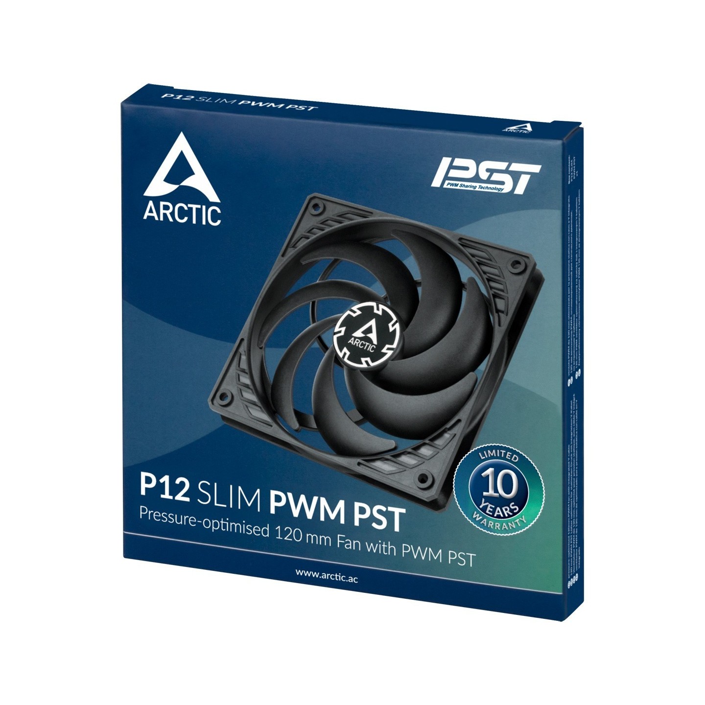 Arctic P12 Slim PWM PST 120mm Case Fan - 15mm Low Profile (Retail) — Buy in Cyprus with Fast Delivery