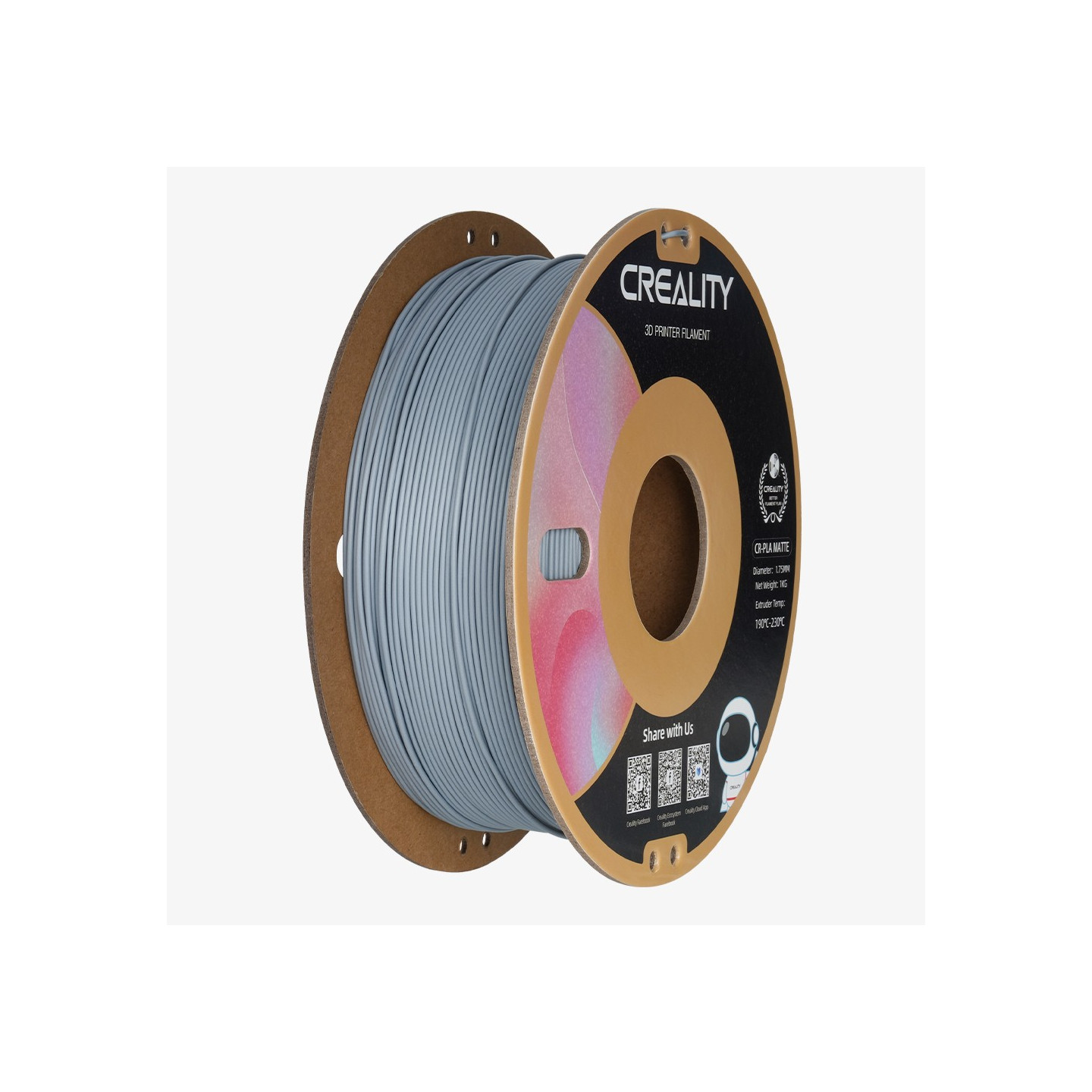 CREALITY CR-PLA Matte Grey - 3301010299 - 1.75mm PLA Filament, 1 kg spool, matte finish — Buy in Cyprus with Fast Delivery
