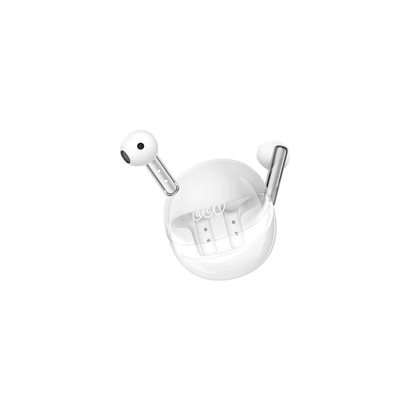 QCY Ailypods Clear White - Ailypods - 13mm Driver, ENC Wind Cancel, NCVM Air Case, TWS BT — Buy in Cyprus with Fast Delivery