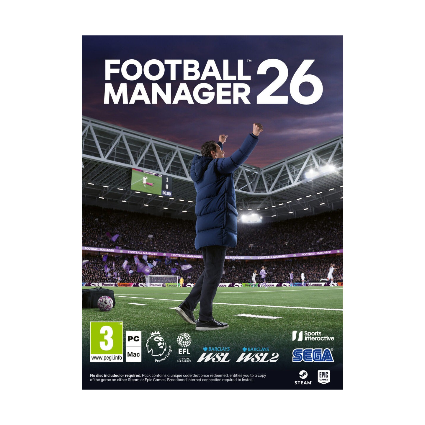 Football Manager 2026 PC - Boxed - Code in a Box, Includes Greek Language — Buy in Cyprus with Fast Delivery