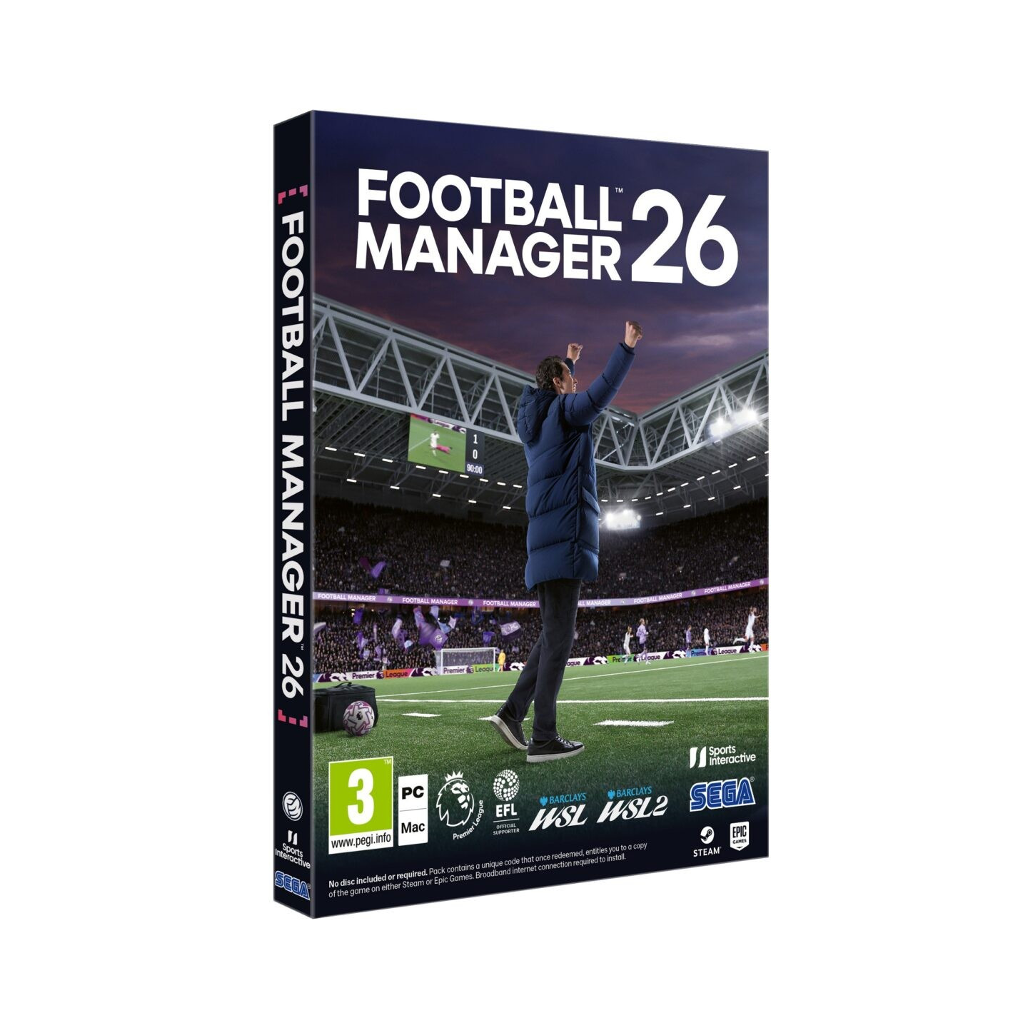 Football Manager 2026 PC - Boxed - Code in a Box, Includes Greek Language — Buy in Cyprus with Fast Delivery