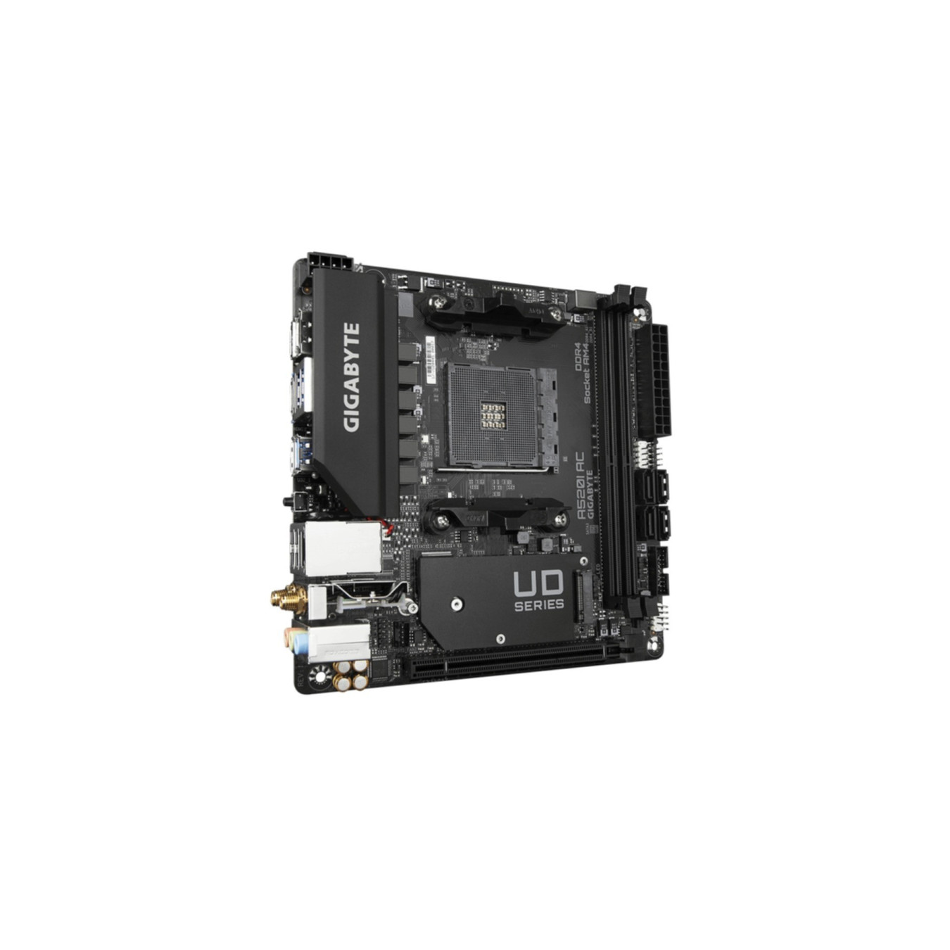 Gigabyte GA-A520I-AC - Mini-ITX AM4 Motherboard - AMD A520, DDR4 up to 64GB, Wi-Fi 5, Bluetooth 4.2, HDMI 2.1