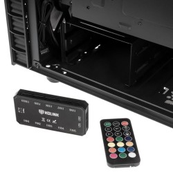 Buy Kolink Observatory Lite RGB Midi-Tower - Tempered Glass - Black in Cyprus, Nicosia, Limassol, Larnaka, Pafos