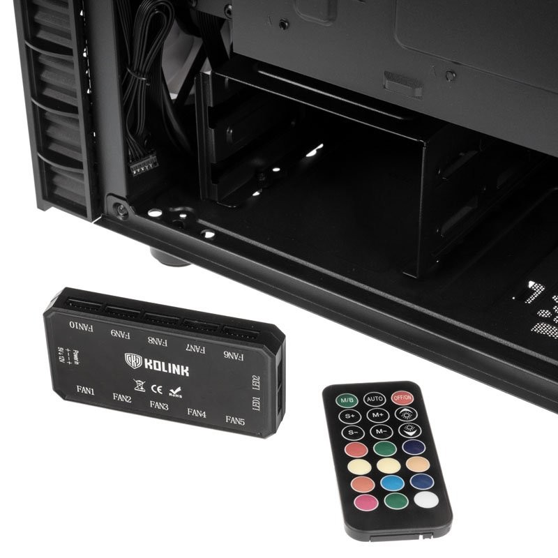 Buy Kolink Observatory Lite RGB Midi-Tower - Tempered Glass - Black in Cyprus, Nicosia, Limassol, Larnaka, Pafos