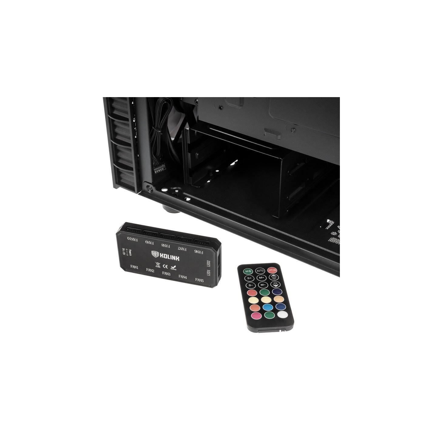 Kolink Observatory Lite RGB Midi-Tower Tempered Glass Black (Boxed) — Buy in Cyprus with Fast Delivery