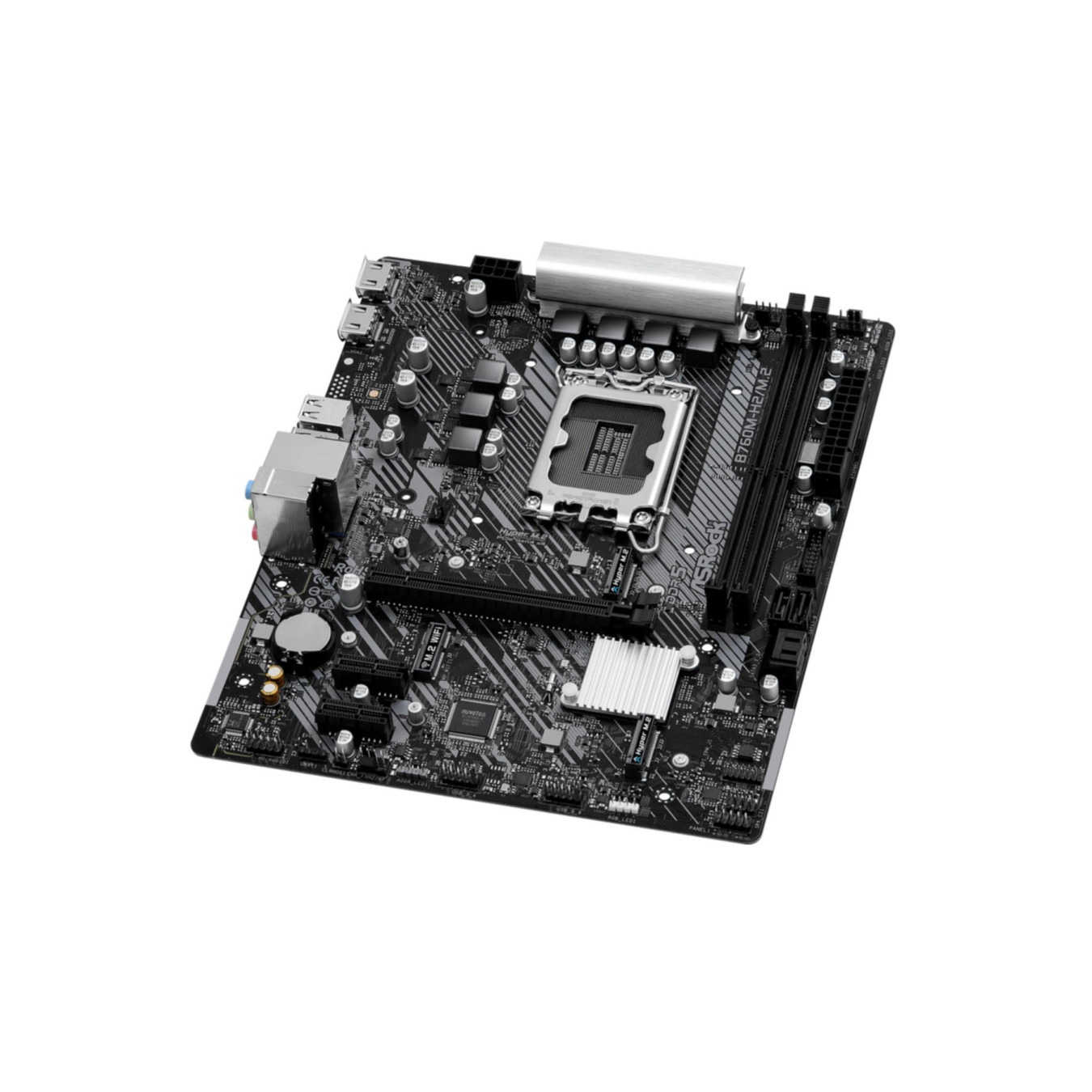 ASRock B760M-H2 M.2 - LGA1700 Micro-ATX Motherboard, Intel B760, DDR5 up to 128GB, 2x M.2, 2.5GbE, HDMI 2.1