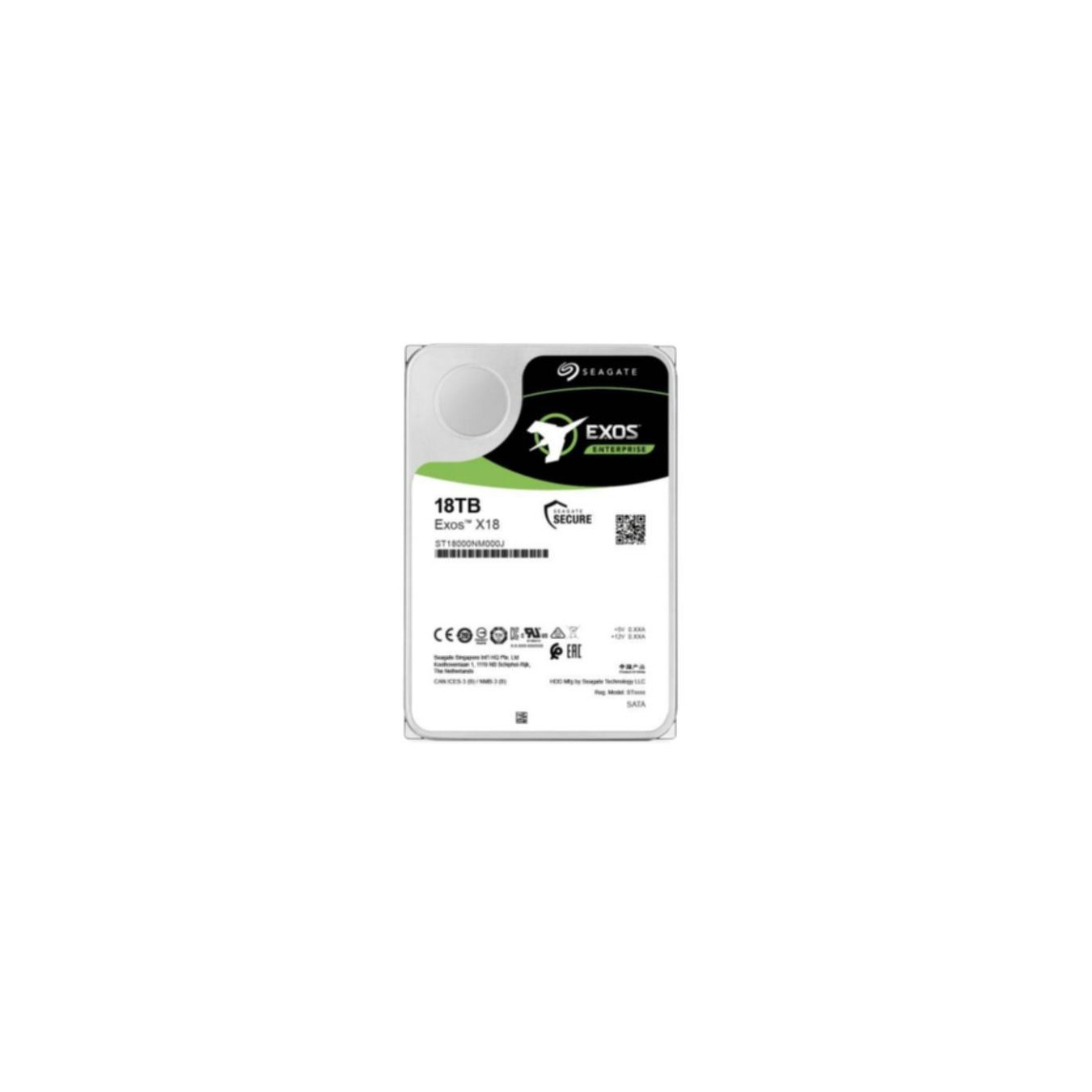 Seagate Exos X18 - ST18000NM000J - 18TB 3.5" SATA III 6Gb/s 7200RPM 256MB Cache Enterprise HDD