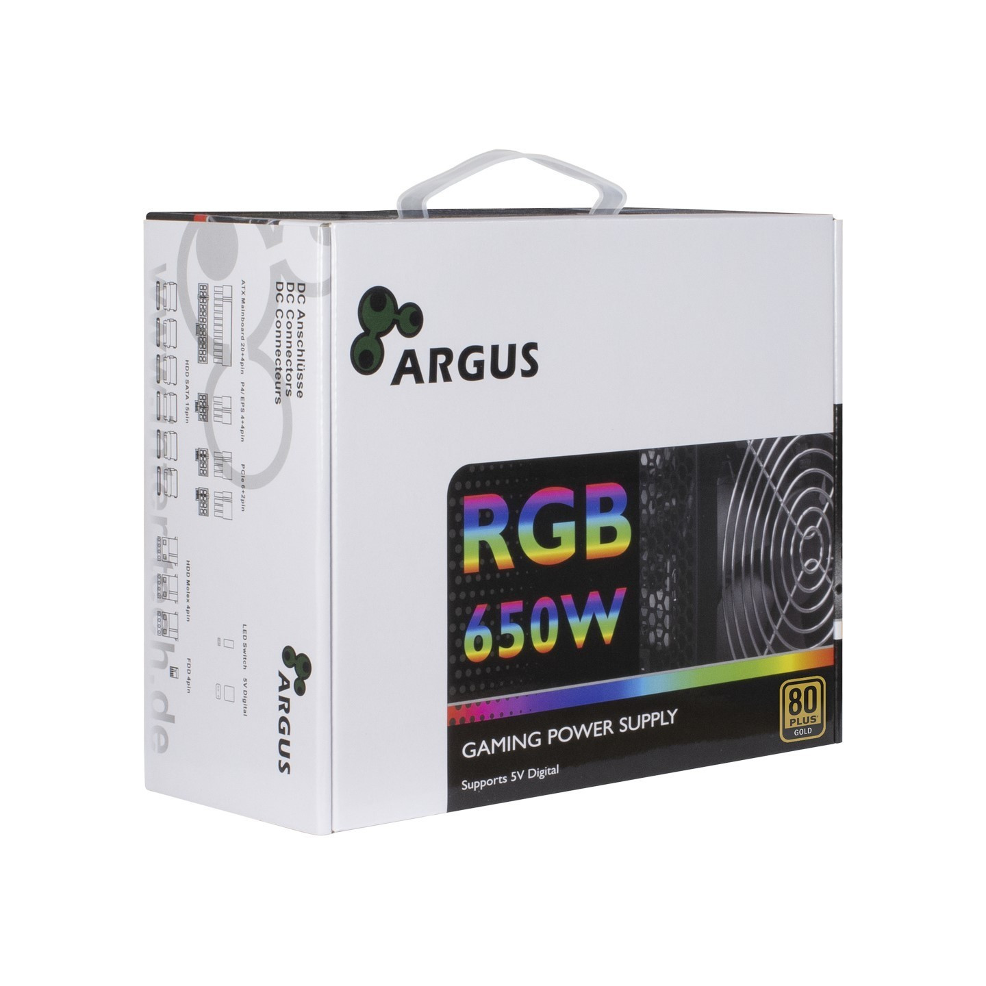 Inter-Tech Argus RGB-650W CM II 650W 80+ Gold Semi-Modular ATX Power Supply (Boxed) — Buy in Cyprus with Fast Delivery