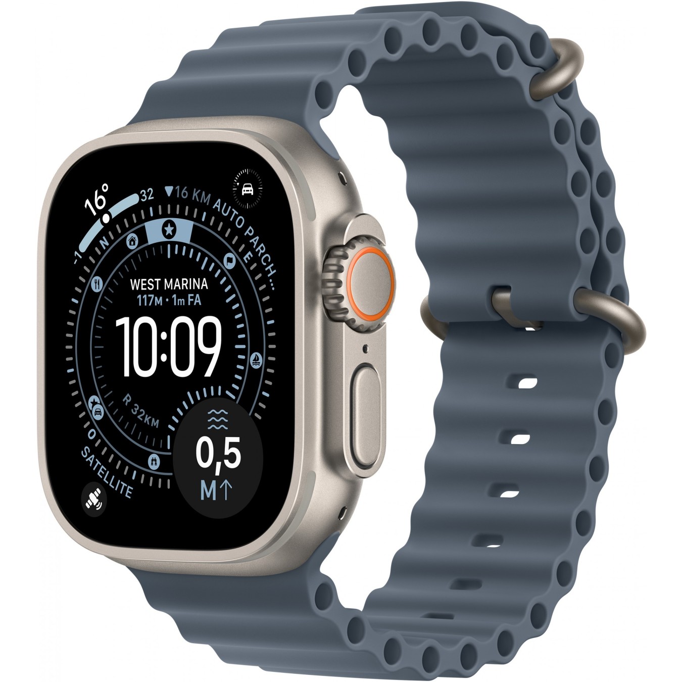 Apple Watch Ultra 3 Titanium Cellular 49mm Natural (Ocean Band maritime blue) — Buy in Cyprus with Fast Delivery