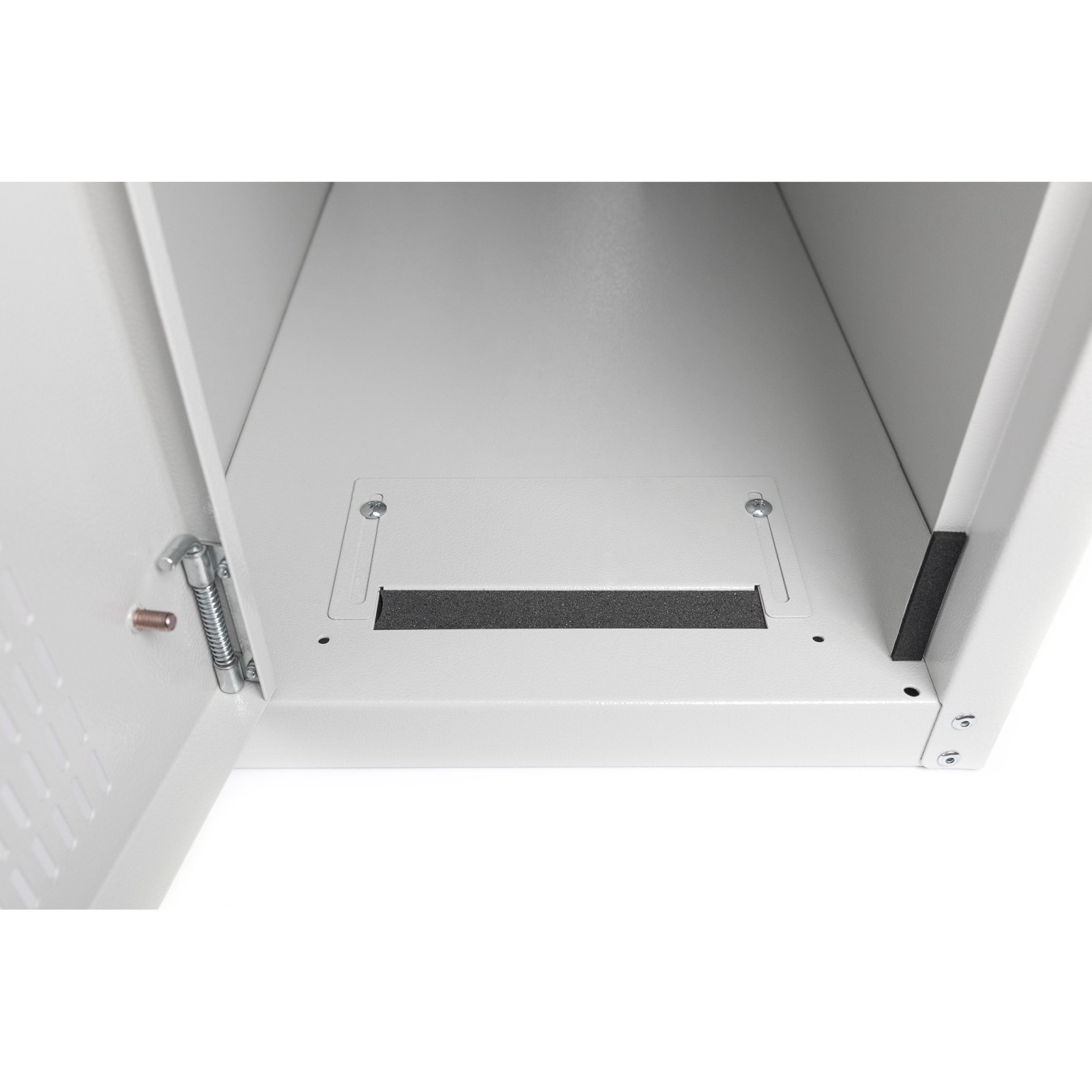 PC cabinet for computer cases with glass front door - Digitus - incl. castor group - Grey RAL 7035