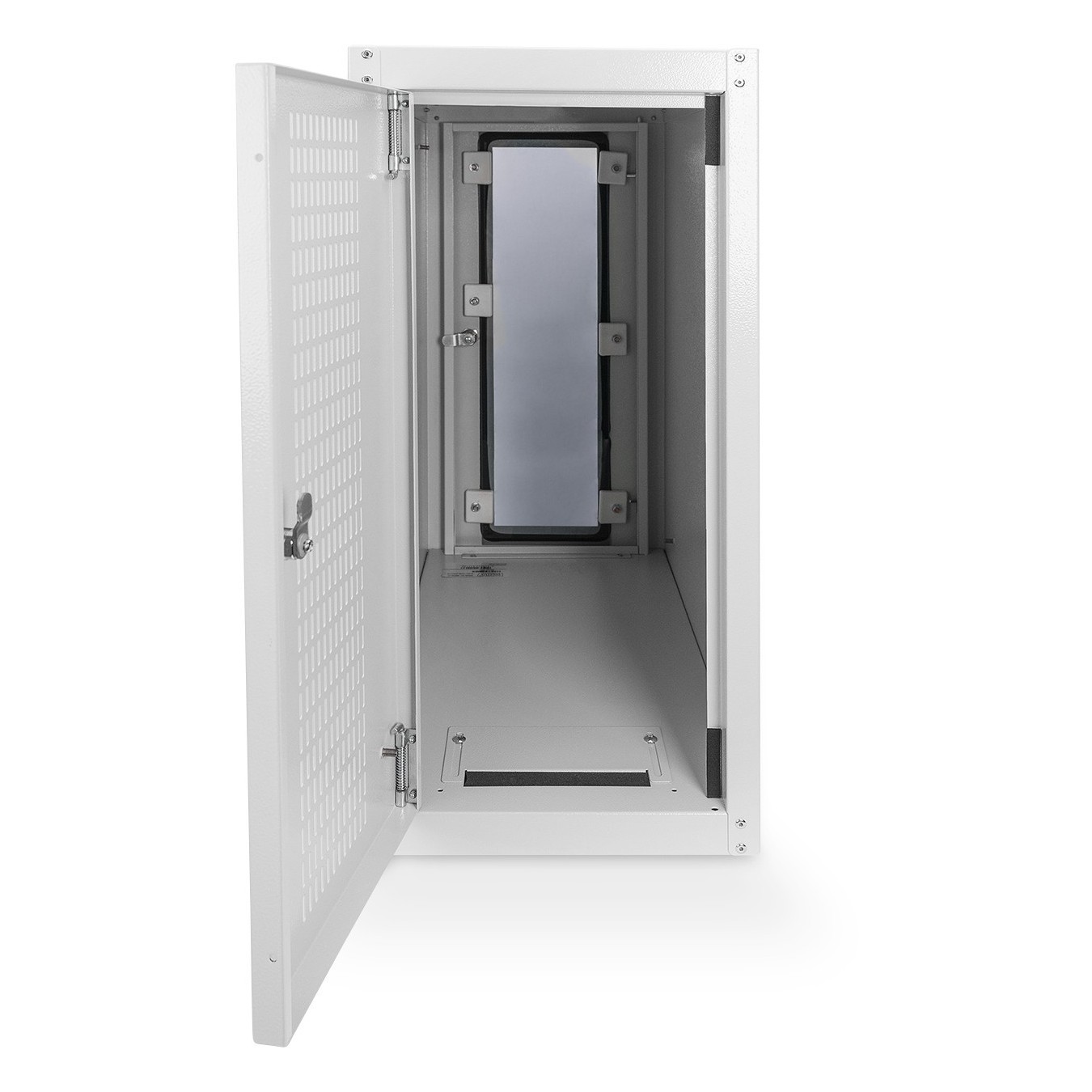 PC cabinet for computer cases with glass front door - Digitus - incl. castor group - Grey RAL 7035