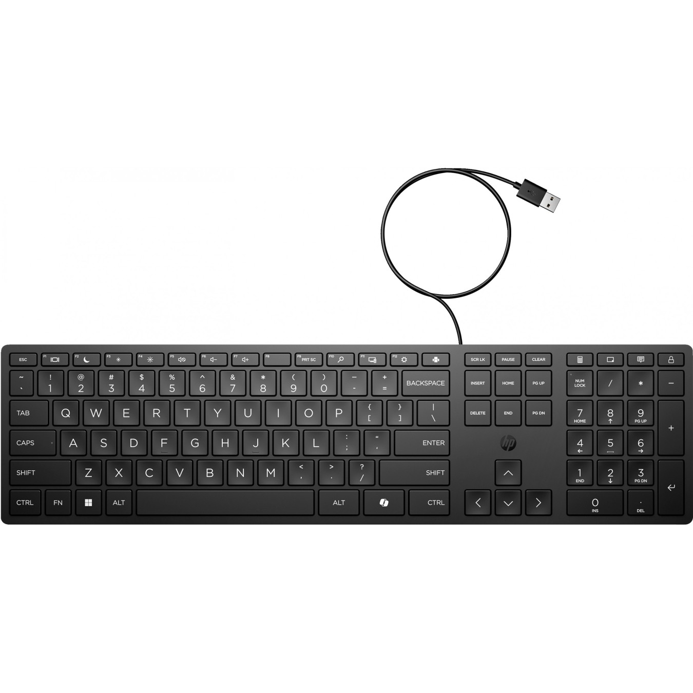 HP 320K WD KBD - 320K - Black, Wired USB Membrane, Full-size (100%) Keyboard — Buy in Cyprus with Fast Delivery