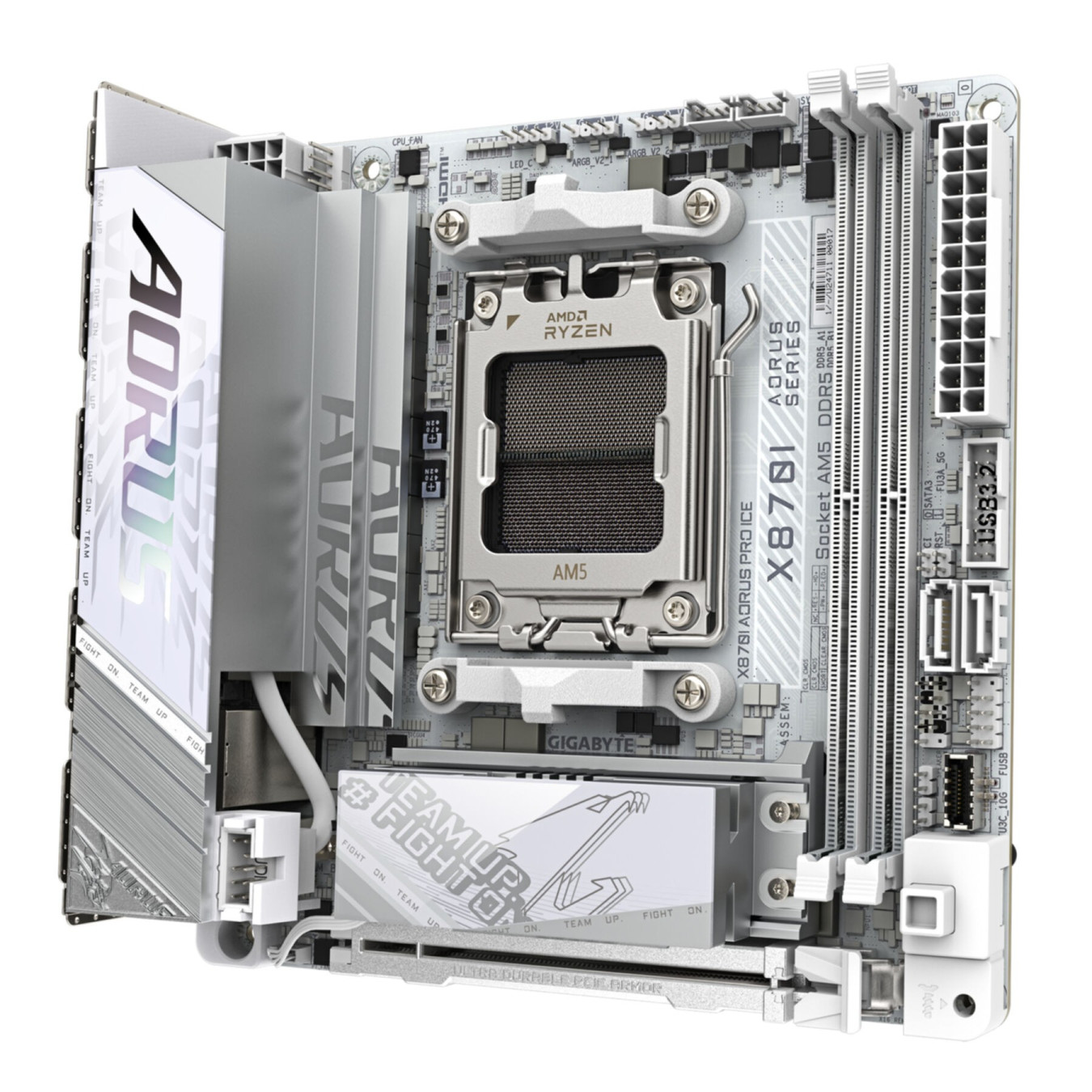 GIGABYTE AORUS PRO ICE GA-X870I - Mini-ITX AM5 Motherboard, DDR5, Dual DIMM, 128GB Max — Buy in Cyprus with Fast Delivery
