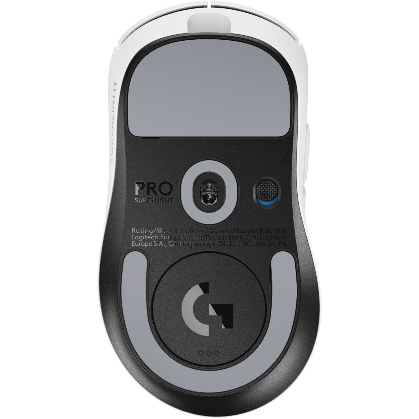 Logitech G PRO X SUPERLIGHT 2 DEX - G PRO X SUPERLIGHT 2 DEX - Ergonomic, Right-Handed, Optical, 5 Buttons, Wireless, White