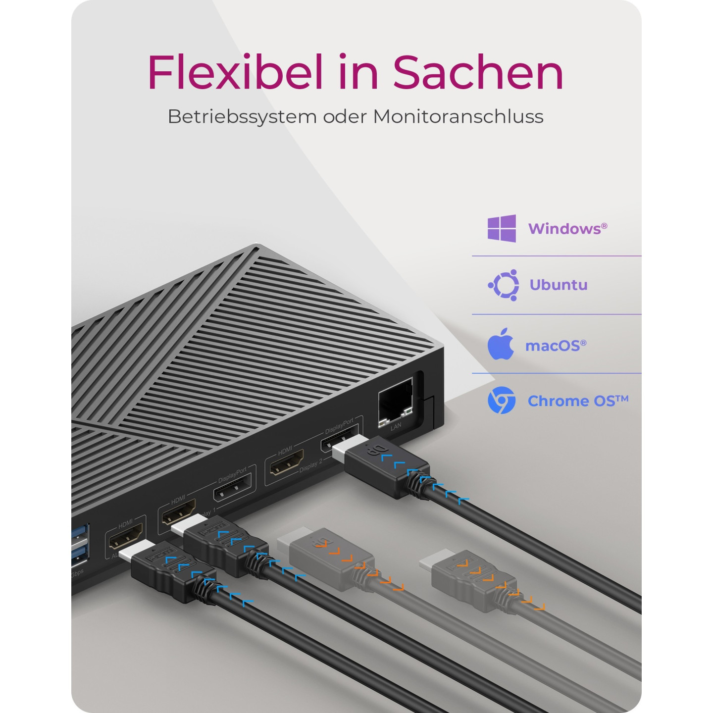 D Dockingtation 4x USB-A 2x USB-C 2x HDMI DisplayPort ICY BOX Black — Buy in Cyprus with Fast Delivery