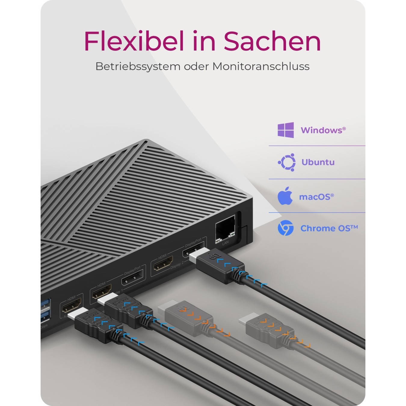 ICY BOX Docking Station 4x USB-A 2x USB-C 2x HDMI DP Black — Armenius Store Cyprus