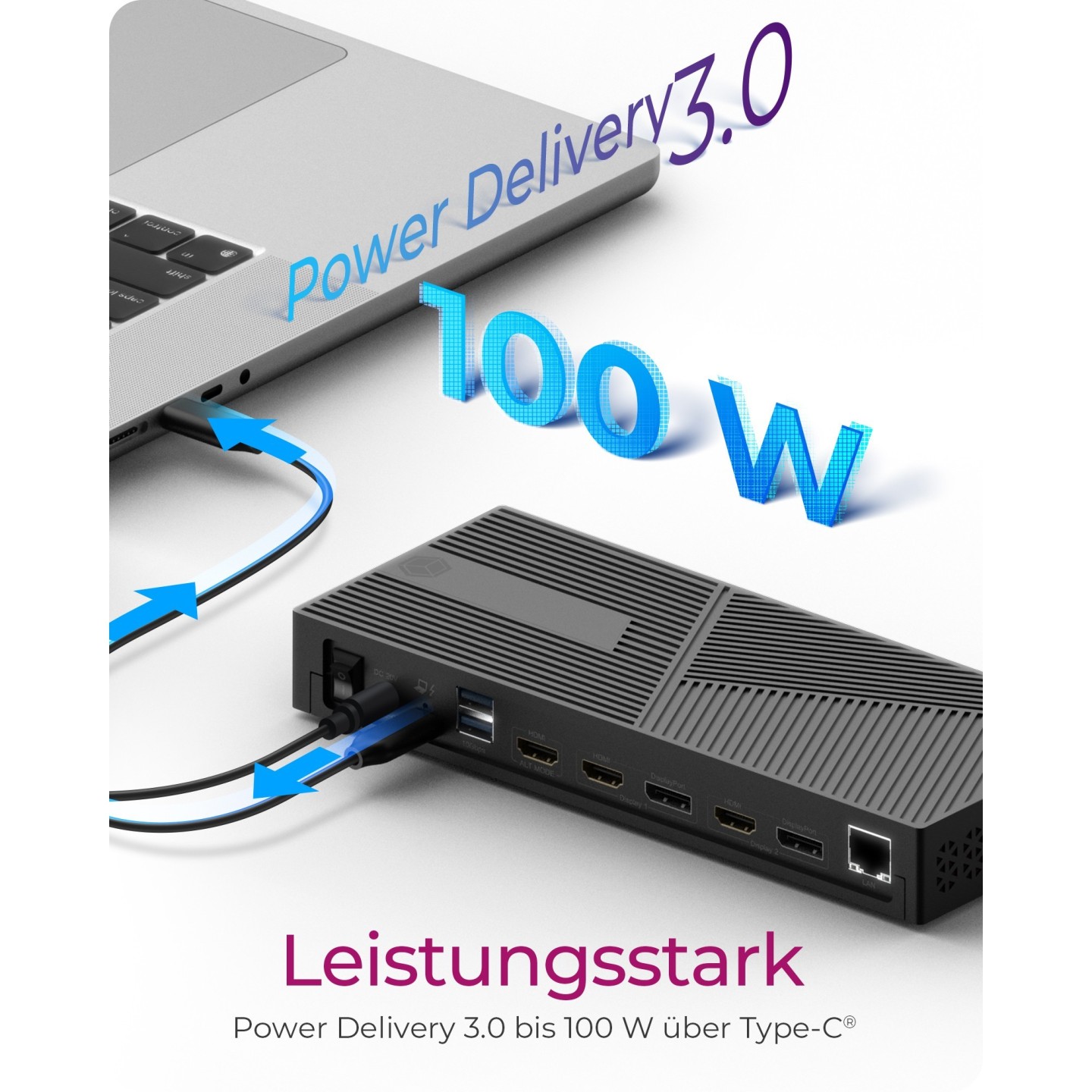 D Dockingtation 4x USB-A 2x USB-C 2x HDMI DisplayPort ICY BOX Black — Buy in Cyprus with Fast Delivery