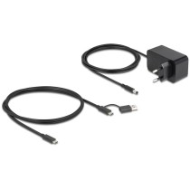 DELOCK 7-Port USB Hub with 4 Ports 10 Gbps and 4 Quick-Charge Ports 5 Gbps, Switch and Illumination - 64326 - Black, Metal
