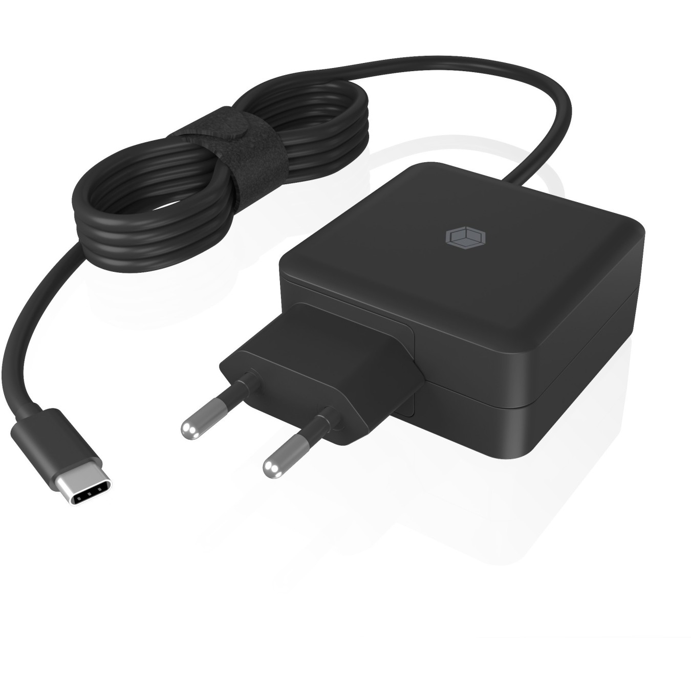 ICY BOX USB-C 65W Notebook Power Supply - IB-PS101-PD - Black, 1.5 m Cable, EU Plug, Indoor — Buy in Cyprus with Fast Delivery