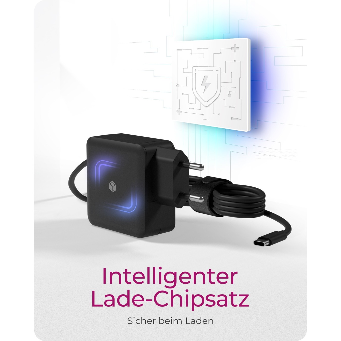 ICY BOX USB-C 65W Notebook Power Supply - IB-PS101-PD - Black, 1.5 m Cable, EU Plug, Indoor — Buy in Cyprus with Fast Delivery