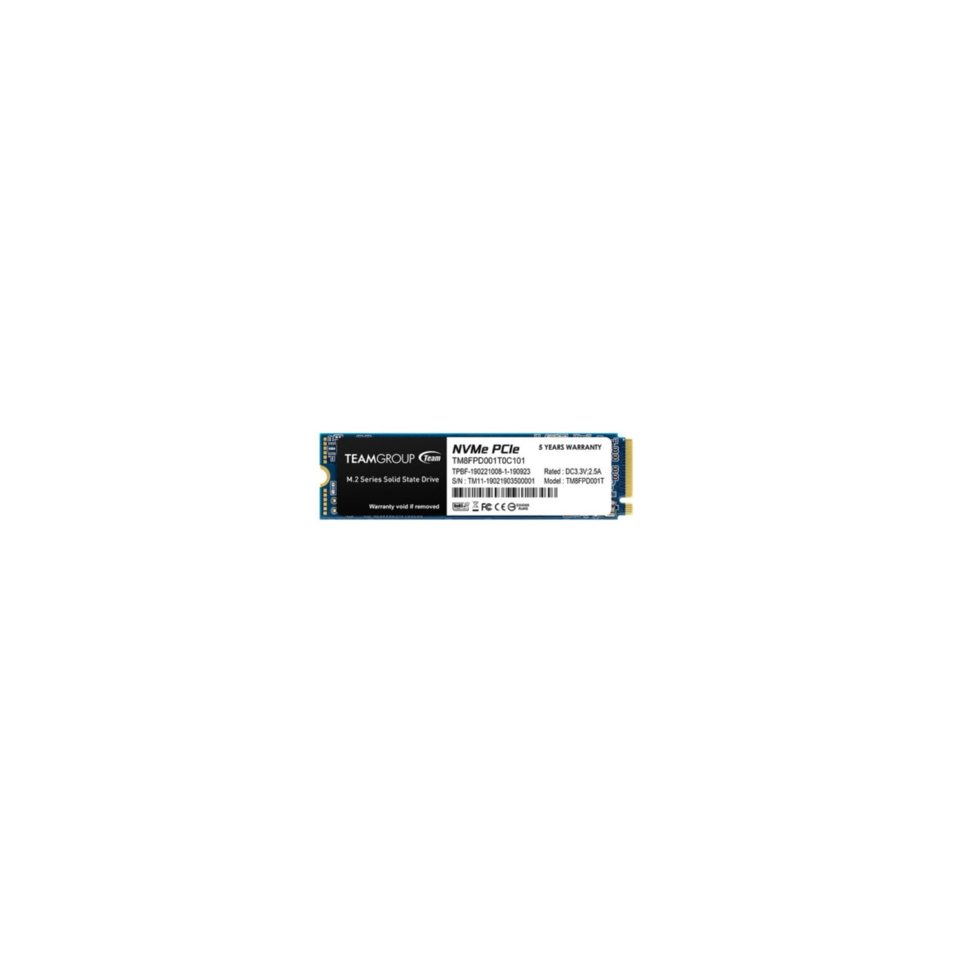 TeamGroup MP33 PRO 1TB M.2 2280 NVMe SSD - TM8FPD001T0C101 - PCIe Gen3 x4, up to 2100/1700 MB/s