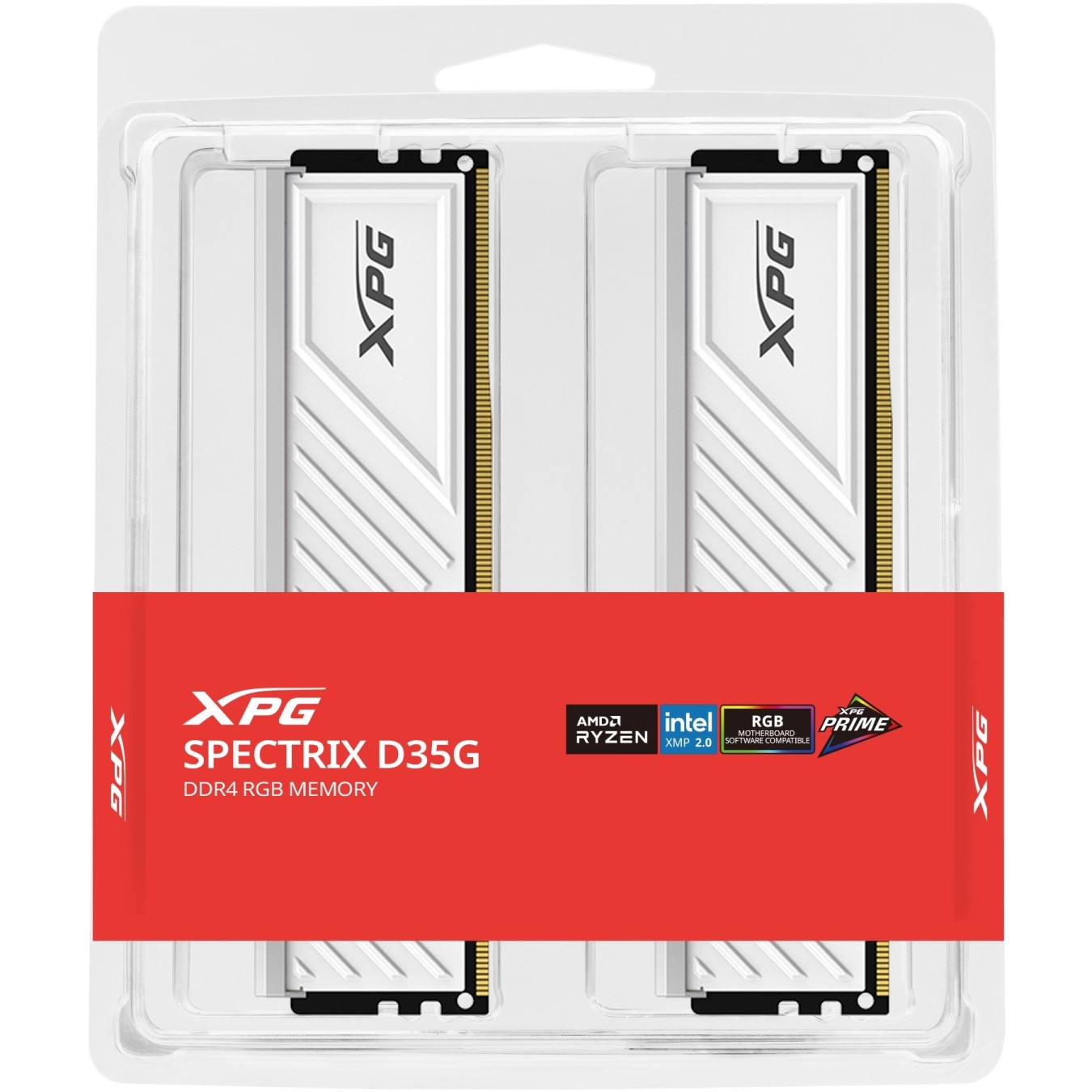 16 GB ADATA DIMM 3600 (2x 8 GB) Dual-Kit - AX4U36008G18I-DTWHD35G - XPG Spectrix D35G, Intel XMP