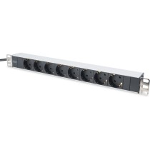 Rack-mount Power Strip - 19-inch 1HE - Black, 8-outlet, 2 m cord — Buy in Cyprus with Fast Delivery