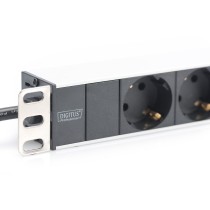 Rack-mount Power Strip - 19-inch 1HE - Black, 8-outlet, 2 m cord — Buy in Cyprus with Fast Delivery