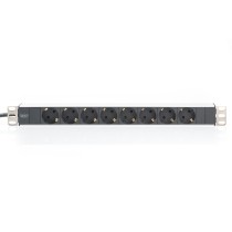 Rack-mount Power Strip - 19-inch 1HE - Black, 8-outlet, 2 m cord — Buy in Cyprus with Fast Delivery