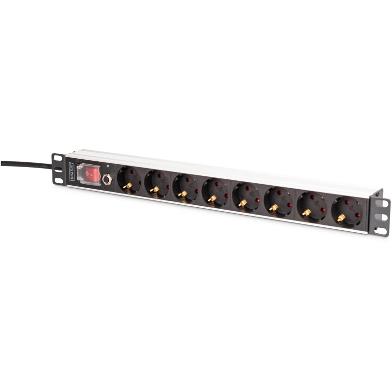 Buy DIGITUS 8-outlet 19-inch Aluminum Power Strip - 1U, 2 m, Black in Cyprus, Nicosia, Limassol, Larnaka, Pafos