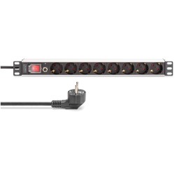 Buy DIGITUS 8-outlet 19-inch Aluminum Power Strip - 1U, 2 m, Black in Cyprus, Nicosia, Limassol, Larnaka, Pafos
