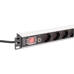 Buy DIGITUS 8-outlet 19-inch Aluminum Power Strip - 1U, 2 m, Black in Cyprus, Nicosia, Limassol, Larnaka, Pafos