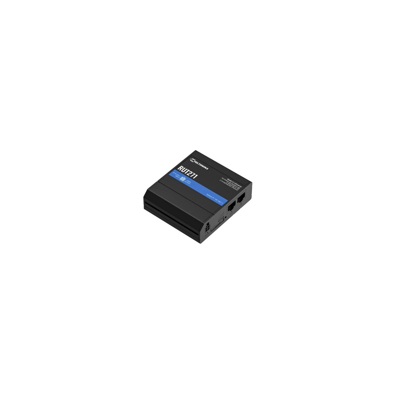 Teltonika RUT271Redcap 5G-Router - RUT271 - Black, Aluminium/Plastic enclosure, DIN-rail/Wall mounting