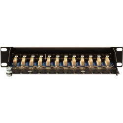Buy DIGITUS Patchpanel 1U 12-Port Cat5e ClassD Shielded - Black in Cyprus, Nicosia, Limassol, Larnaka, Pafos