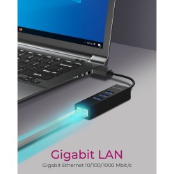 Buy ICY BOX IB-HUB1419-LAN USB 3.0 USB-C HUB 3xUSB 3.0 1xGigabit LAN - IB-HUB141... in Cyprus, Nicosia, Limassol, Larnaka, Pafos