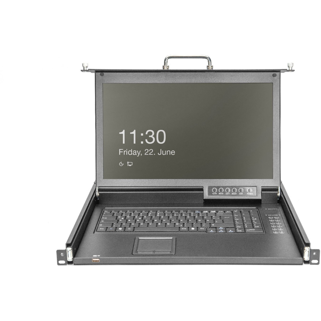 DIGITUS Modulare HD LCD KVM Konsole mit 17' TFT - 1-Port VGA, Touchpad, US Keyboard — Buy in Cyprus with Fast Delivery
