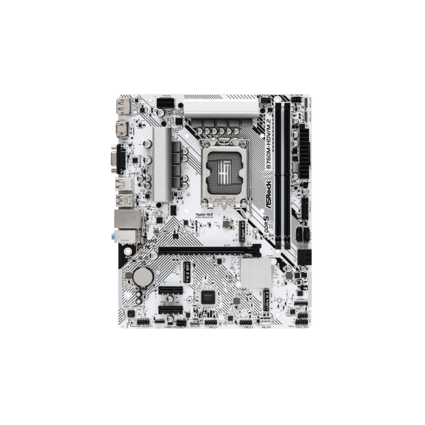 ASRock B760M-HDV/M.2 LGA1700 Micro-ATX Motherboard Intel B760 DDR5 PCIe4.0 (Boxed) — Buy in Cyprus with Fast Delivery