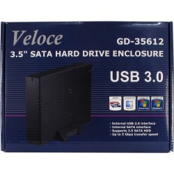 Buy Inter-Tech Veloce External Storage Enclosure - GD-35612 - 8cm compact design in Cyprus, Nicosia, Limassol, Larnaka, Pafos