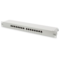 Buy Patchpanel 16 Port CAT5 geschirmt - RJ-45 Cat5e Grey Rack mounting 1U EN-501... in Cyprus, Nicosia, Limassol, Larnaka, Pafos