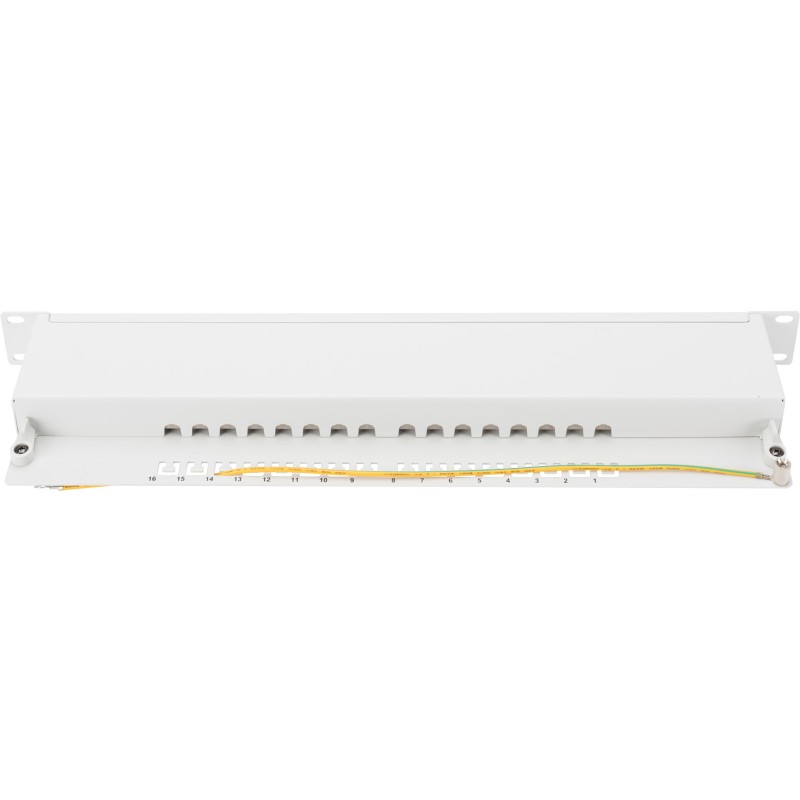 Buy Patchpanel 16 Port CAT5 geschirmt - RJ-45 Cat5e Grey Rack mounting 1U EN-501... in Cyprus, Nicosia, Limassol, Larnaka, Pafos