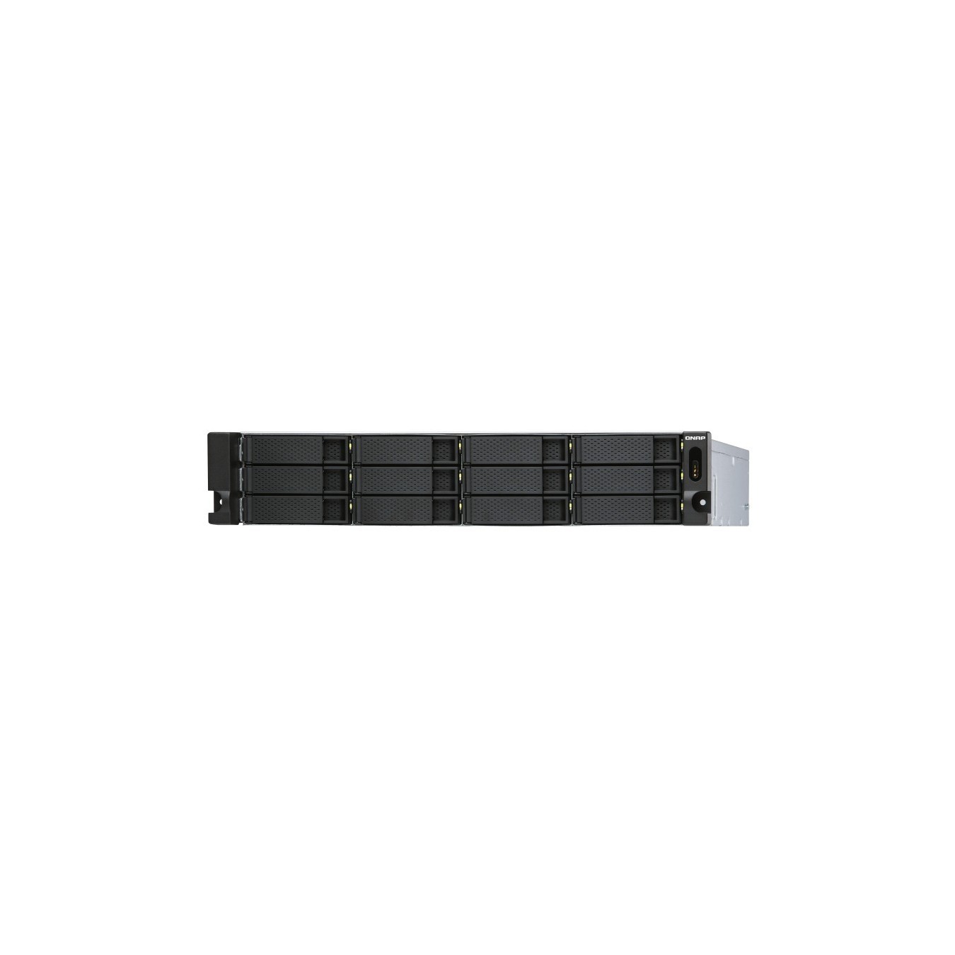 QNAP TL-R1200S-RP 12-bay 2U rackmount SATA JBOD expansion unit redundant PSU - TL-R1200S-RP - Black, Grey