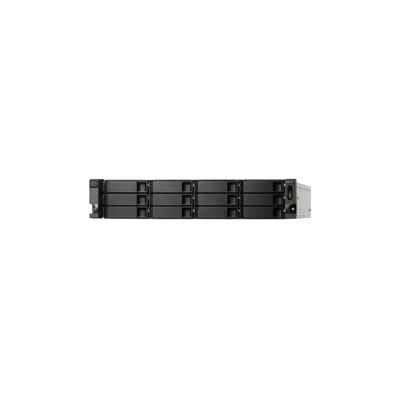 QNAP TL-R1200S-RP 12-bay 2U rackmount SATA JBOD expansion unit redundant PSU - TL-R1200S-RP - Black, Grey