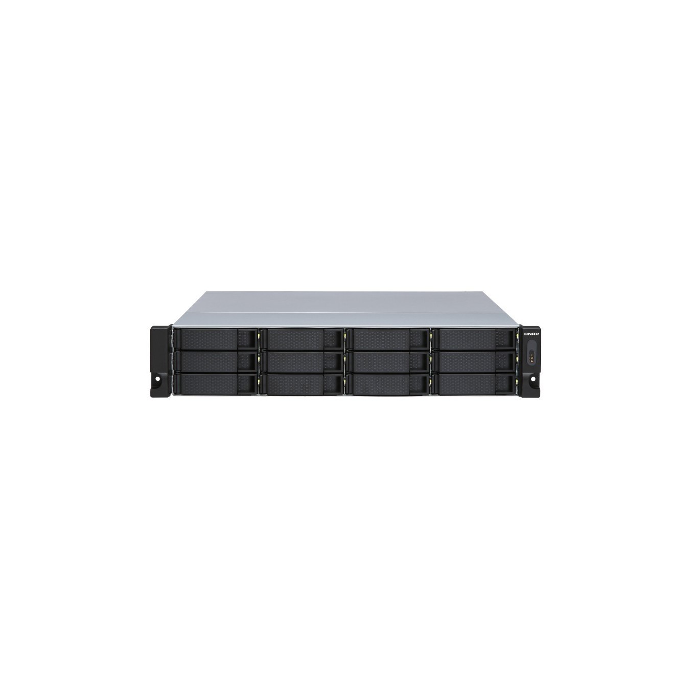 QNAP TL-R1200S-RP 12-bay 2U rackmount SATA JBOD expansion unit redundant PSU - TL-R1200S-RP - Black, Grey