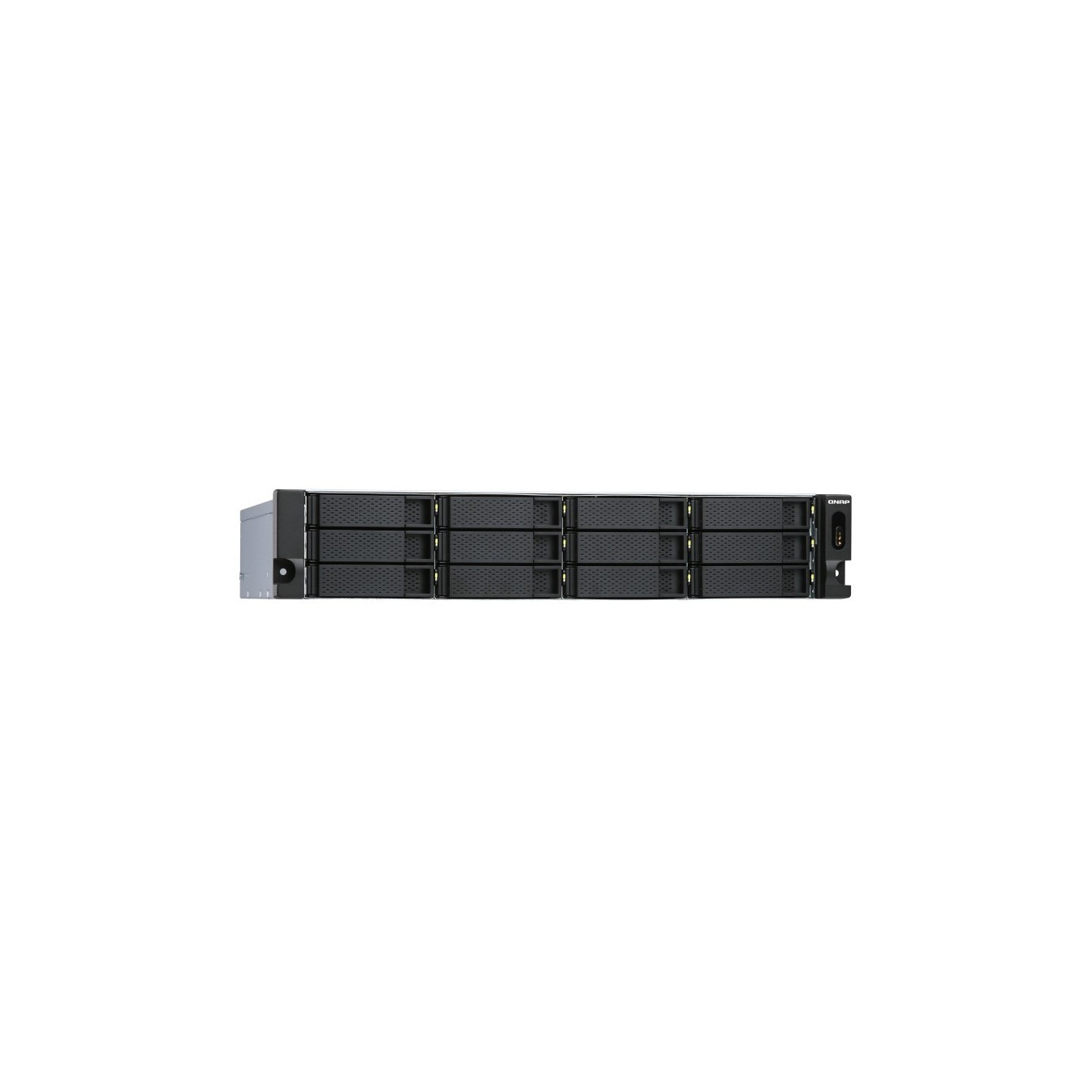 QNAP TL-R1200S-RP 12-bay 2U rackmount SATA JBOD expansion unit redundant PSU - TL-R1200S-RP - Black, Grey
