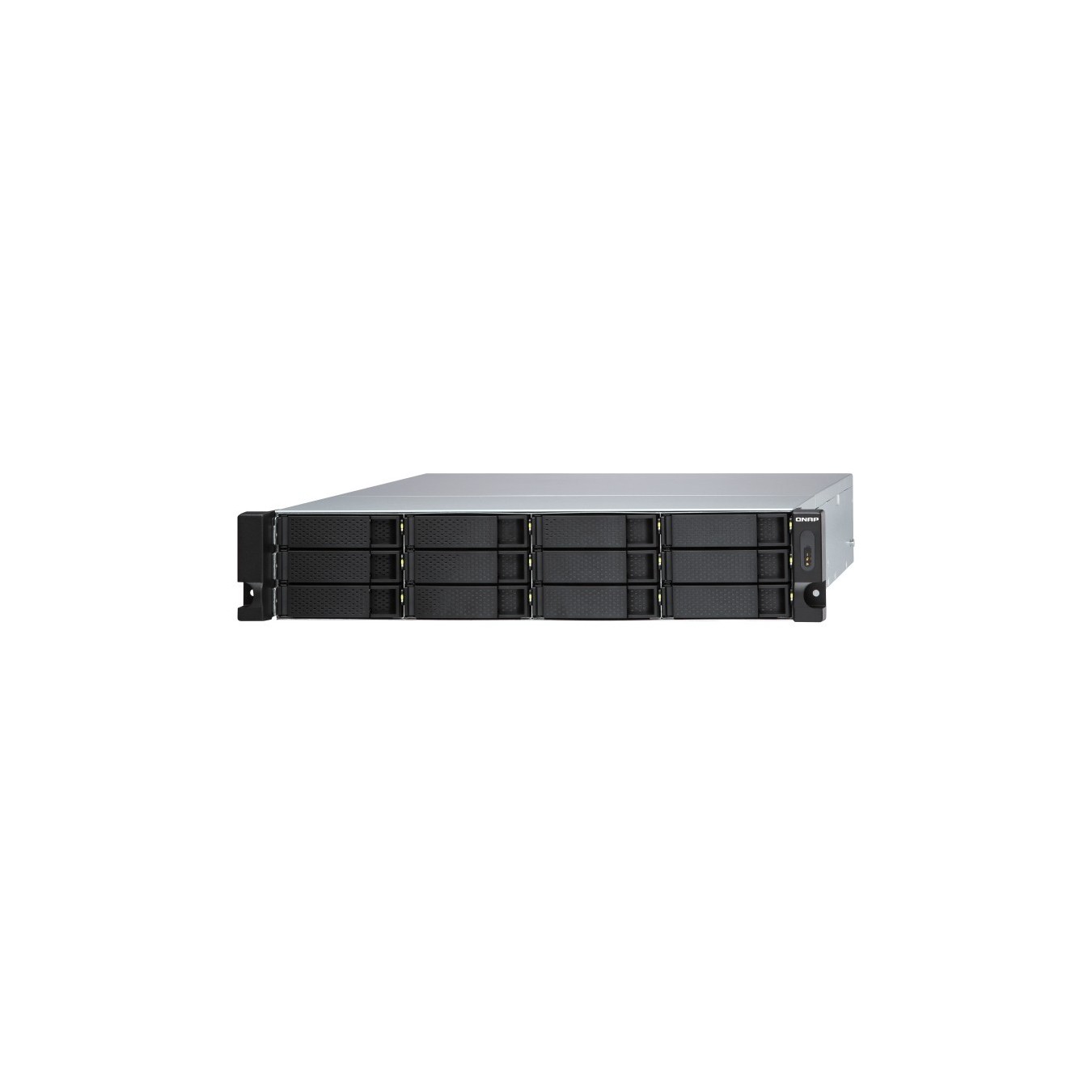 QNAP TL-R1200S-RP 12-bay 2U rackmount SATA JBOD expansion unit redundant PSU - TL-R1200S-RP - Black, Grey
