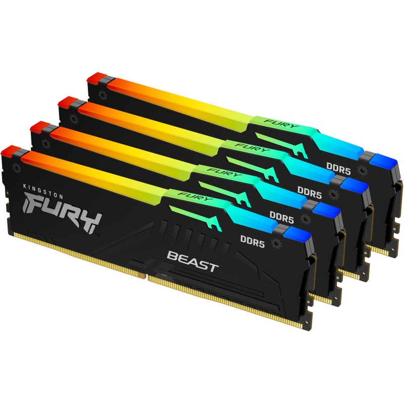 Buy KINGSTON FURY Beast 128GB 5200MT s DDR5 CL40 DIMM Kit of 4 RGB XMP in Cyprus, Nicosia, Limassol, Larnaka, Pafos