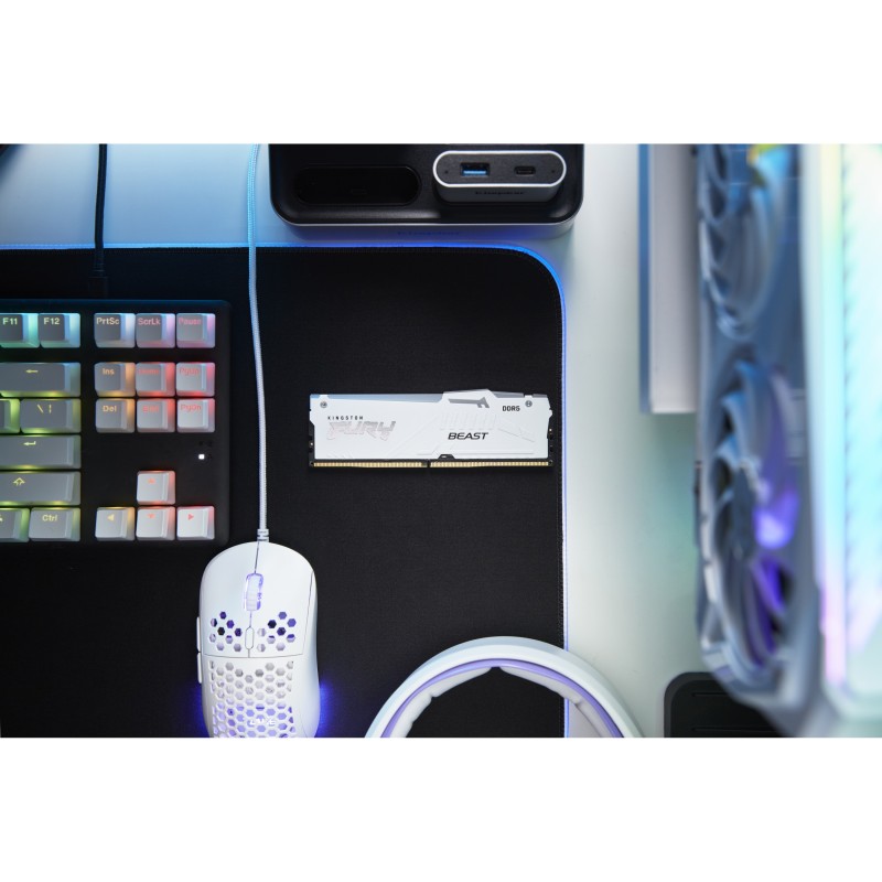 Buy KINGSTON 32GB 6000MT s DDR5 CL30 DIMM Kit of 2 FURY Beast White RGB EXPO in Cyprus, Nicosia, Limassol, Larnaka, Pafos