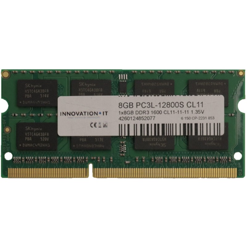 SO 1600 8GB Innovation IT CL11 1.35V DDR3L SO-DIMM (Retail) — Buy in Cyprus with Fast Delivery